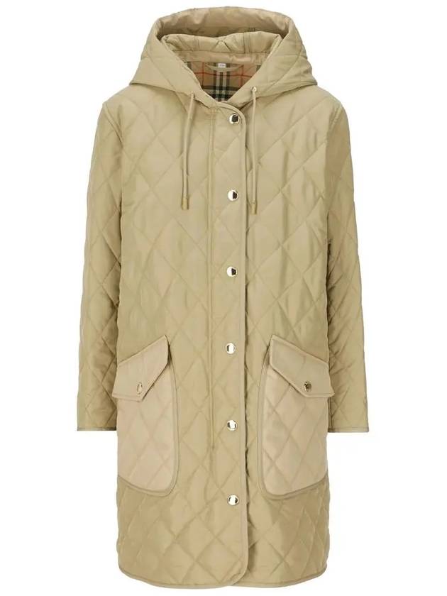 Diamond Quilted Hoodie Padding Archive Beige - BURBERRY - BALAAN 2