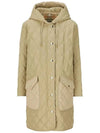 Diamond Quilted Hoodie Padding Archive Beige - BURBERRY - BALAAN 3