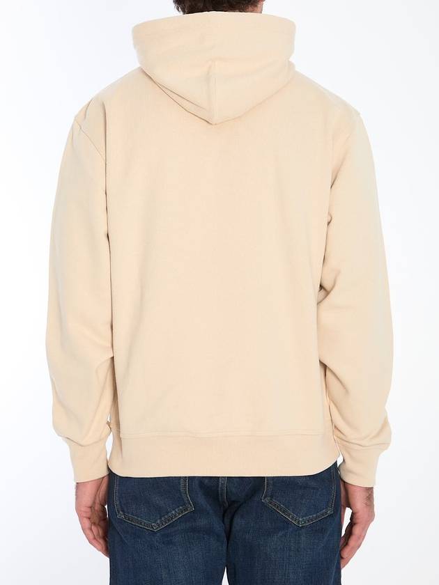 Check Label Cotton Hoodie Nutmeg - BURBERRY - BALAAN 5