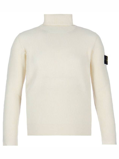 Wappen Patch Wool Turtleneck  White - STONE ISLAND - BALAAN 2