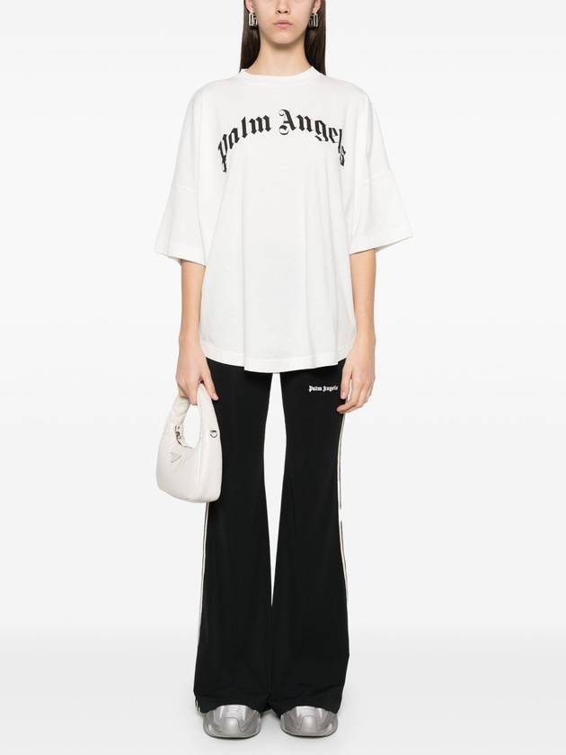 curved logo-print T-shirt - PALM ANGELS - BALAAN 2