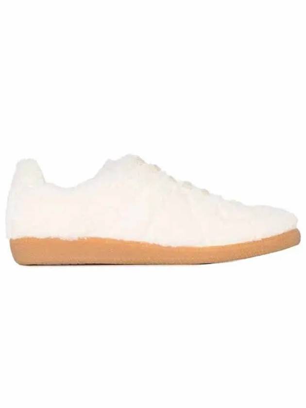 Replica Shearling Low Top Sneakers Ivory - MAISON MARGIELA - BALAAN.