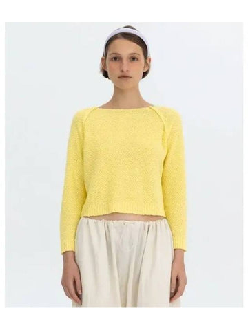 BOUCLE KNIT PULL OVER YELLOW - BENSIMON - BALAAN 1