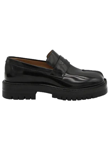 Leather Tabi Loafers Black - MAISON MARGIELA - BALAAN 1