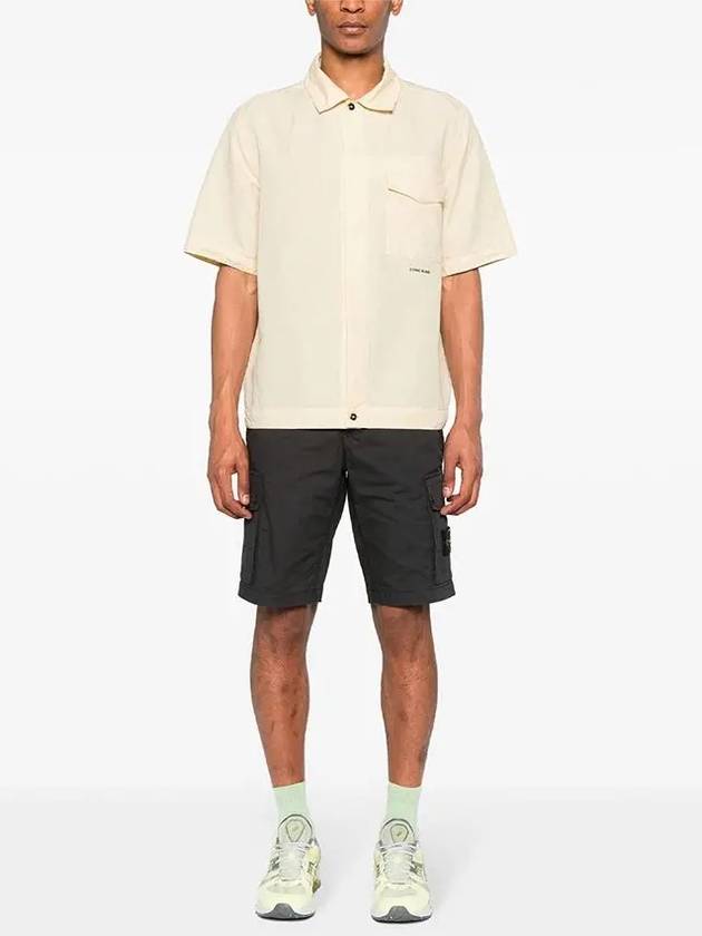 Wappen Cargo Bermuda Shorts Drak Grey - STONE ISLAND - BALAAN 4