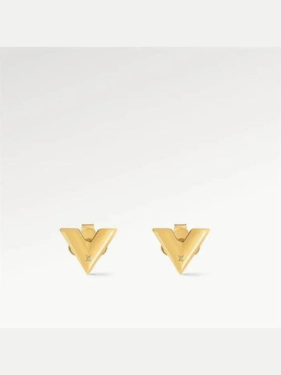 Essential V Stud Earrings Gold - LOUIS VUITTON - BALAAN 2