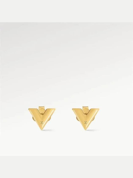 Essential V Stud Earrings Gold - LOUIS VUITTON - BALAAN 2