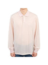 Men's Lightweight Cotton Blend Jersey Polo Shirt Pink - DIOR - BALAAN 2