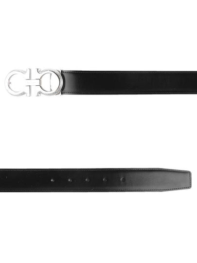 Gancini Reversible Belt Black Brown - SALVATORE FERRAGAMO - BALAAN 2