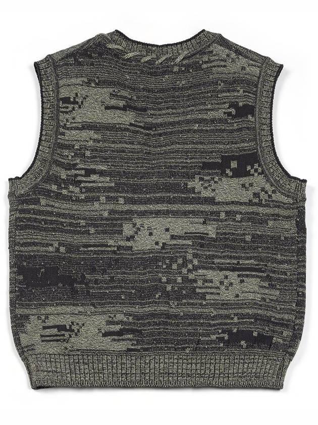 Mosaic Urban Knit Vest Cardigan Green - IOEDLE - BALAAN 3