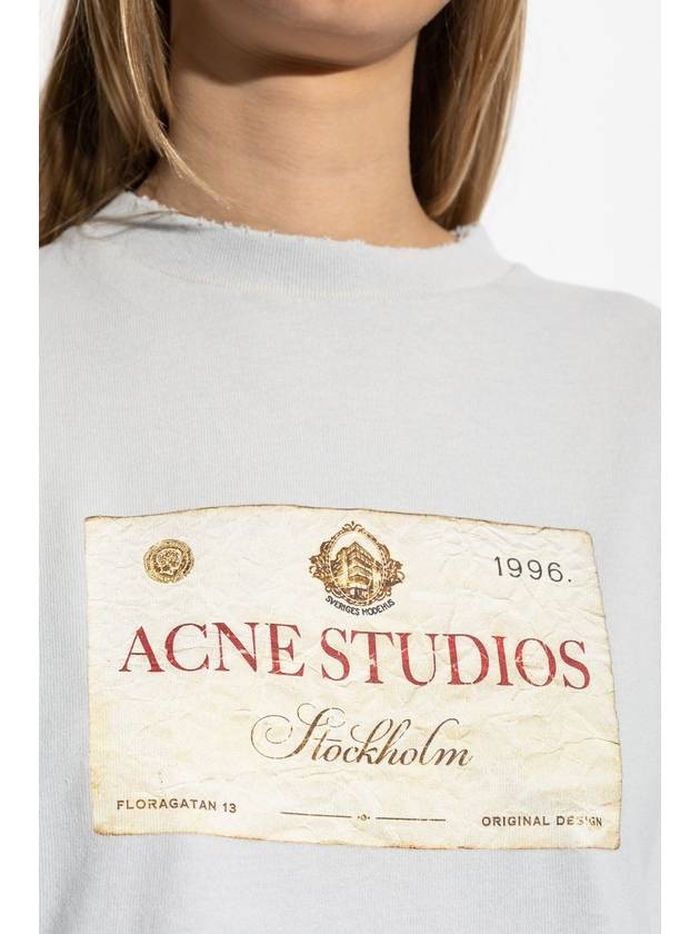 Acne Studios Printed T-shirt, Women's, Grey - ACNE STUDIOS - BALAAN 5