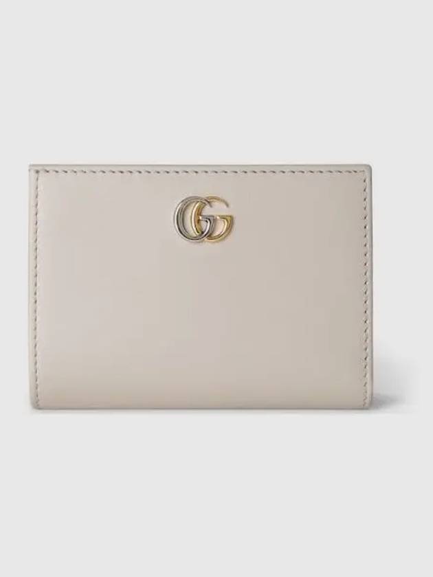 GG Marmont Leather Half Wallet Light Grey - GUCCI - BALAAN 2