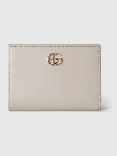 GG Marmont Leather Half Wallet Light Grey - GUCCI - BALAAN 2