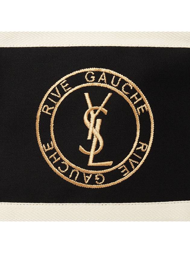 Rive Gauche Canvas Sling Cross Bag Black - SAINT LAURENT - BALAAN 8