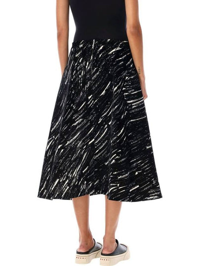 MIDI SKIRT DENIM FLOCK - MARNI - BALAAN 2