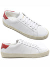 Court Logo Low Top Sneakers White Red - SAINT LAURENT - BALAAN 2