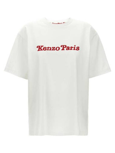 Verdy Market Logo Print Crew Neck Short Sleeve T-Shirt White - KENZO - BALAAN 1