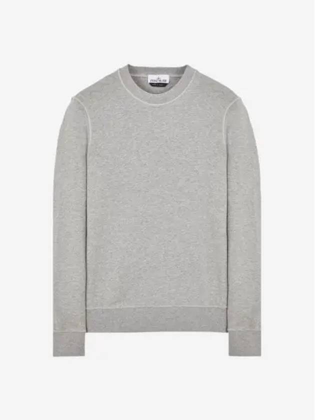 Compass Patch Crew Neck Sweatshirt Grey Melange - STONE ISLAND - BALAAN 2