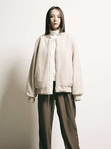 Reversible Blouson Jacket Beige - FFEFF STUDIO - BALAAN 1