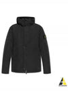 Techno Fabric Hooded Jacket Black - STONE ISLAND - BALAAN 2