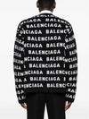 Logo Intarsia V Neck Cardigan Black - BALENCIAGA - BALAAN 5