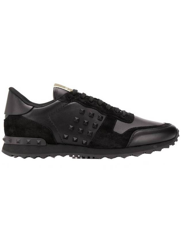 Rockstud Low Top Sneakers Black - VALENTINO - BALAAN 1