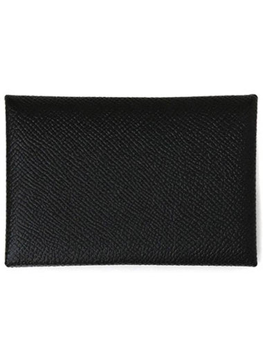 Calvi Card Wallet Black - HERMES - BALAAN 1