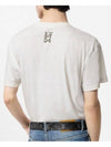 1AFWUS graphic cotton and linen blend t shirt - LOUIS VUITTON - BALAAN 3