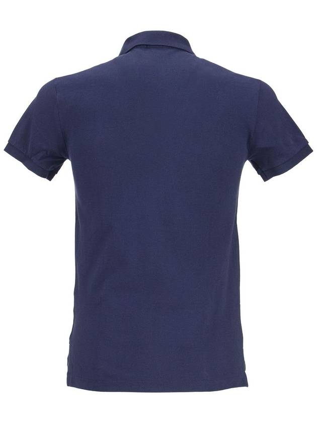 Men's Pony Slim Fit Short Sleeve Polo Shirt Navy - POLO RALPH LAUREN - BALAAN 3