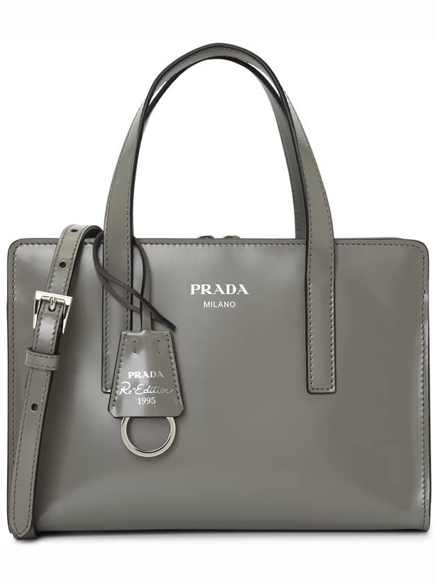 Re-Edition 1995 Brushed Leather Hand Mini Bag Grey - PRADA - BALAAN 2