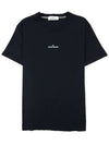 Tricromia Three Print Cotton Jersey T-Shirt Black - STONE ISLAND - BALAAN 3