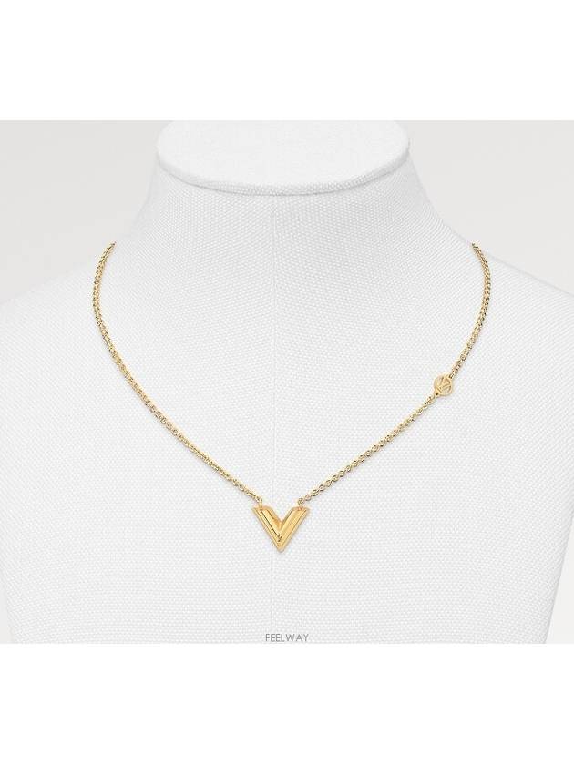 Essential V Necklace Gold - LOUIS VUITTON - BALAAN 2