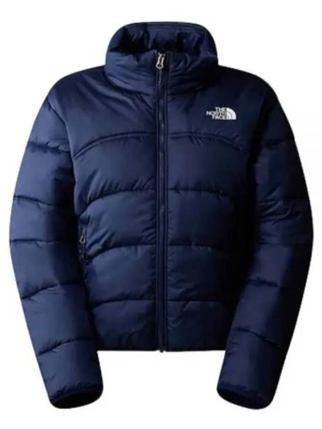 Women's Logo Print Side Zip Pockets Padding Navy - THE NORTH FACE - BALAAN 2