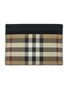 Men's Check Vintage Card Wallet Beige A7026 - BURBERRY - BALAAN 2