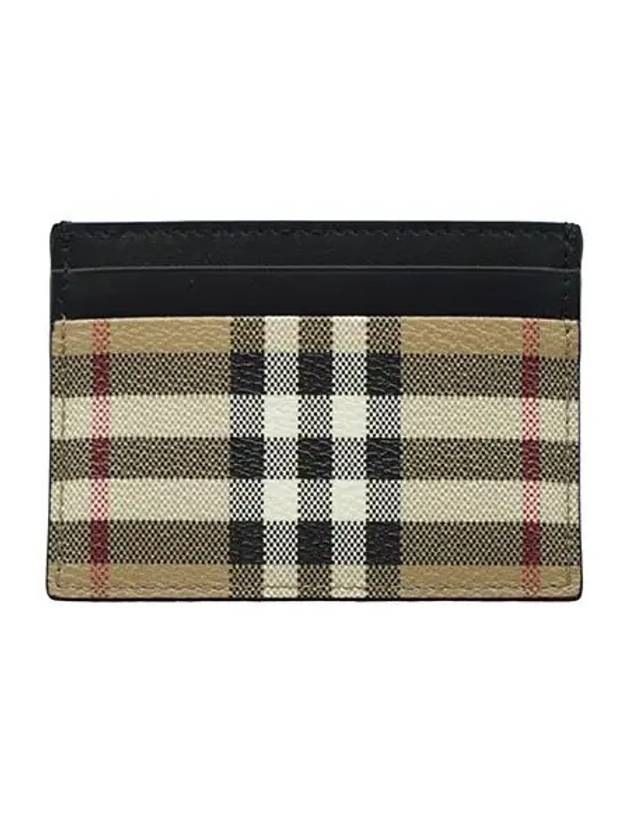 Men's Check Vintage Card Wallet Beige A7026 - BURBERRY - BALAAN 2