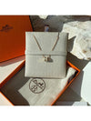 Mini Pop H Pendant Rose Gold & Blanc - HERMES - BALAAN 5