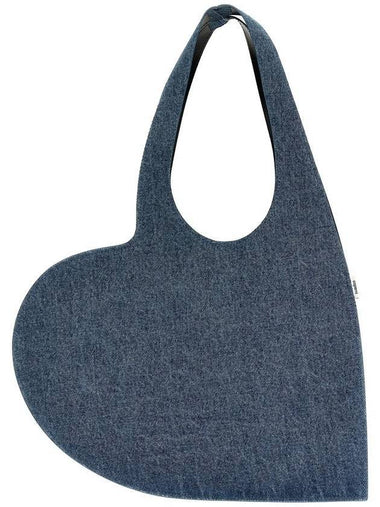 Mini Heart Denim Tote Bag Washed Blue - COPERNI - BALAAN 1