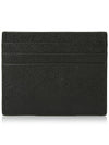 Metal Logo Saffiano Card Wallet Black - PRADA - BALAAN 4