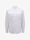 Poplin Cotton Shirt White - MONCLER - BALAAN 3