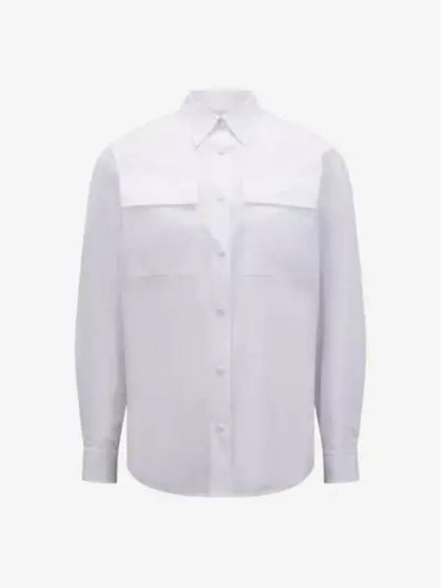 Poplin Cotton Shirt White - MONCLER - BALAAN 3