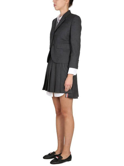 Women's Point Collar Poplin Short Dress White - THOM BROWNE - BALAAN 2