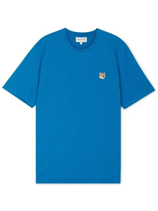 Fox Head Patch Classic Short Sleeve T-Shirt Enamel Blue - MAISON KITSUNE - BALAAN 2