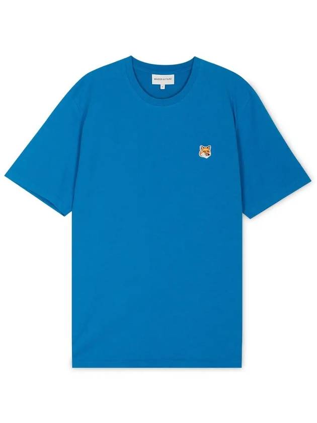 Fox Head Patch Classic Short Sleeve T-Shirt Enamel Blue - MAISON KITSUNE - BALAAN 4