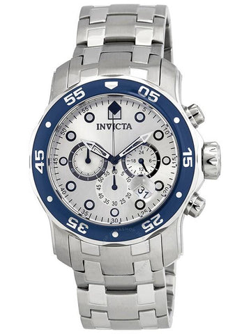 Invicta Pro Diver Chronograph Silver Dial Men's Watch 80058 - INVICTA - BALAAN 1