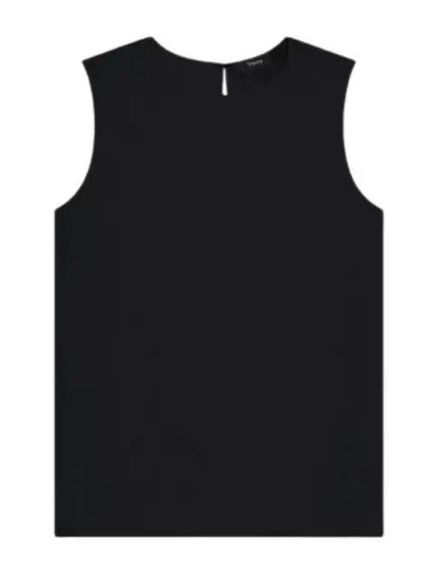 Silk Georgette Sleeveless Black - THEORY - BALAAN 2