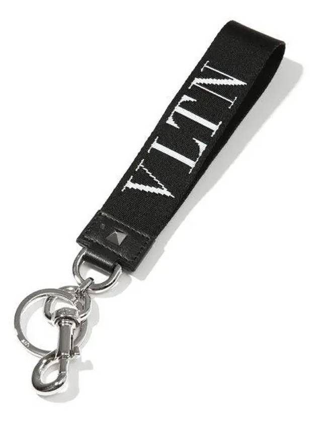 Men's VLTN Logo Key Ring Black - VALENTINO - BALAAN 2