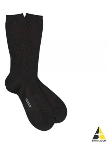 FULL RIB SOCK DARK BROWN MEAC0457S24EYY DKB socks - MARGARET HOWELL - BALAAN 1