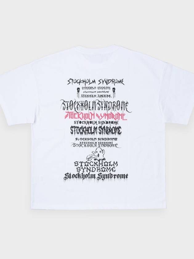 OVERSIZE FIT METAL TEE WHITE - STOCKHOLM SYNDROME - BALAAN 1