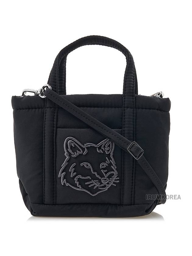 Fox Head Mini Puffer Tote Bag Black - MAISON KITSUNE - BALAAN 2