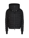 Bonnet Grenoble Logo Patch Hood Padded Black - MONCLER - BALAAN.